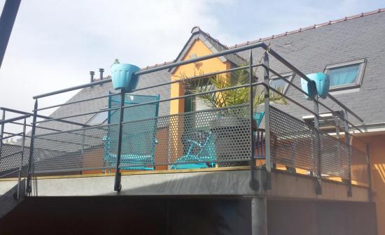 terrasse sur élevée